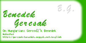 benedek gercsak business card